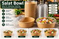 Salat Bowl 1300 ml Kombi Mit Deckel (2x50) stk
