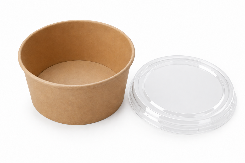 Salat Bowl 1300 ml Kombi Mit Deckel (2x50) stk